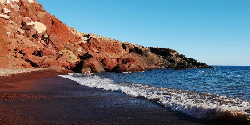 Panoramic view of Imerovigli with sunset over the caldera