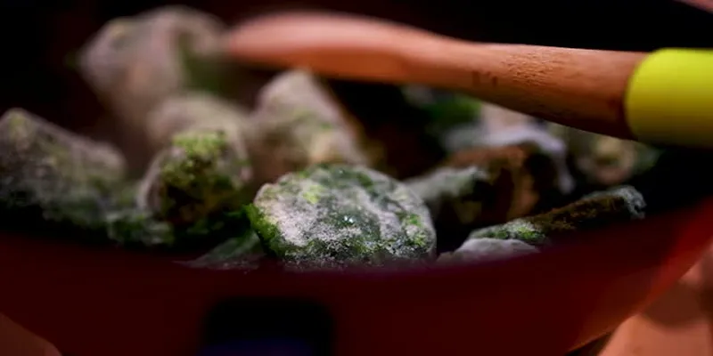 Meat thawing in a refrigerator