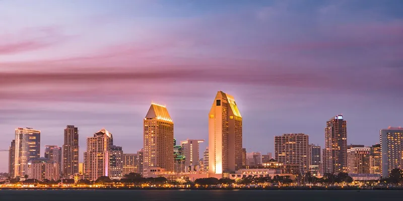 Sunset at San Diego Beach