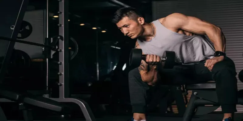Barbell row exercise