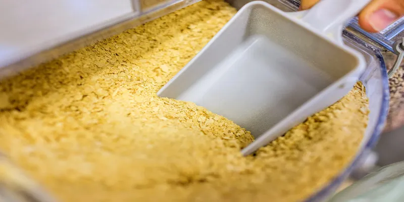 Nutritional yeast flakes in a
bowl