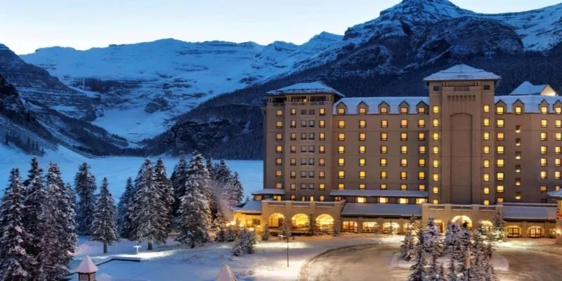 Kayaking on Lake Louise at Fairmont
Chateau
