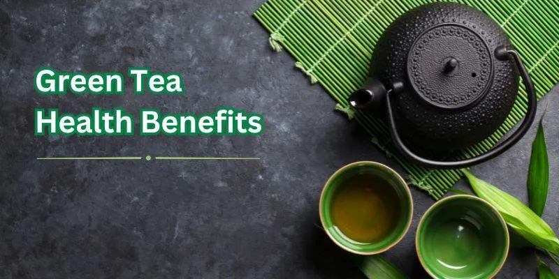 Green tea leaves