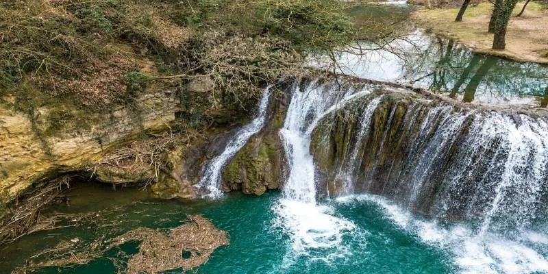 Diborrato Waterfall on the Elsa Trail in
Tuscany
