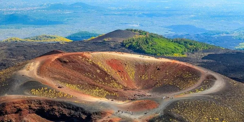 View from Mount Etna overlooking
Catania