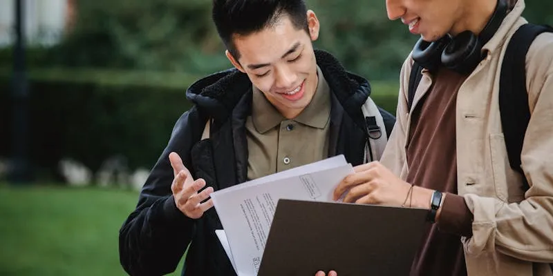 Scholarship application forms and a
pencil