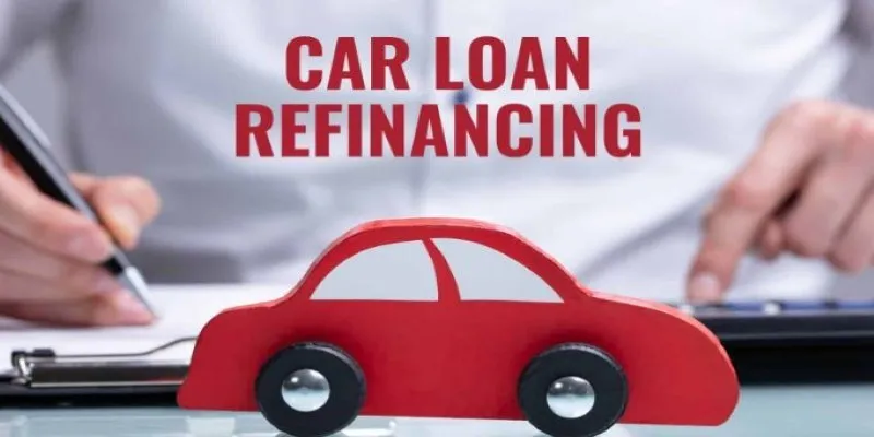 Person reviewing car loan documents