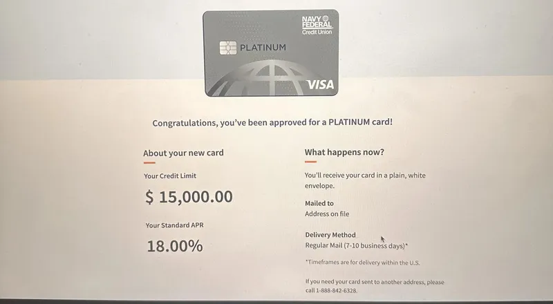 Navy Federal Platinum Card
Features