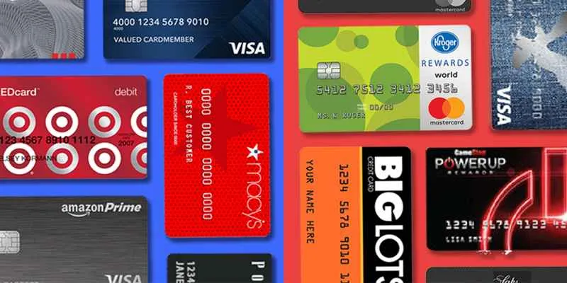 Shopping bag with credit
card