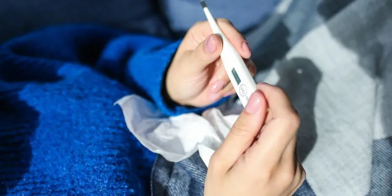Thermometer indicating fever